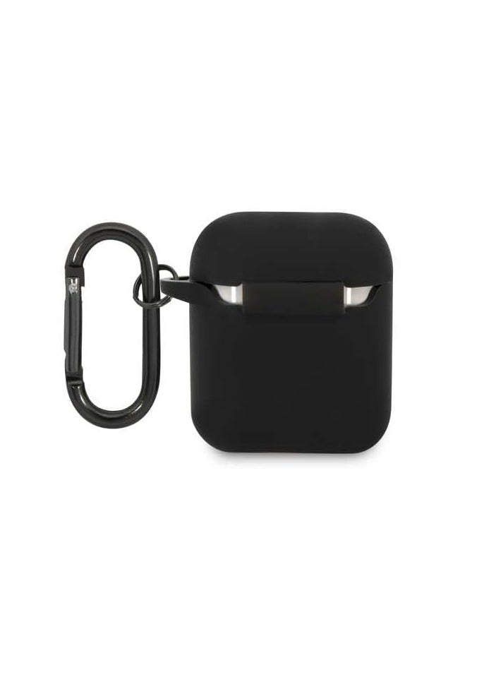 AMG Liquid Silicone Case for Airpods 1/2 / Precise Design / Anti-Scratch / Anti-Slip / Drop Protection / Easy Shape-On / Light Weight - Black - Image 2