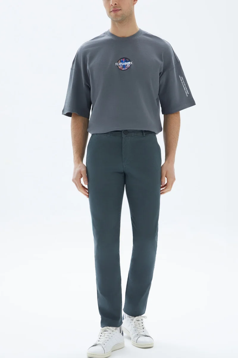 Wecre8 Grey Chinos Slim Trousers By WECRE8