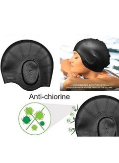 Latest Designed Long Hair Swim Capwaterproof Silicone Swimming Cap For Adult Woman And Menkeeps Hair Clean With Ear Protector Black. - pzsku/Z249D26F96EB5CB77F46CZ/45/_/1692274616/484ef82e-2ae6-4c38-b6a4-821d33281221