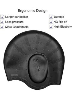 Latest Designed Long Hair Swim Capwaterproof Silicone Swimming Cap For Adult Woman And Menkeeps Hair Clean With Ear Protector Black. - pzsku/Z249D26F96EB5CB77F46CZ/45/_/1692274620/43993a9c-54d4-4c18-bc02-a54b6ccd7c16