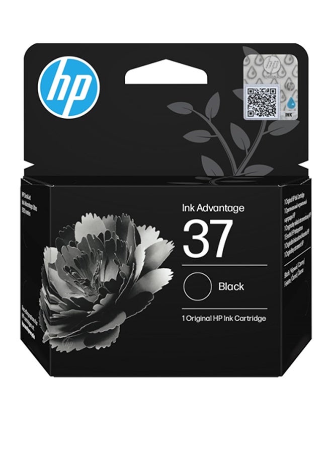 HP 37 Original Black Ultra Ink Advantage Cartridge|Black|1300 pages|HP DeskJet UIA 5127, UIA 5827|7FP45AE. black - Image 1