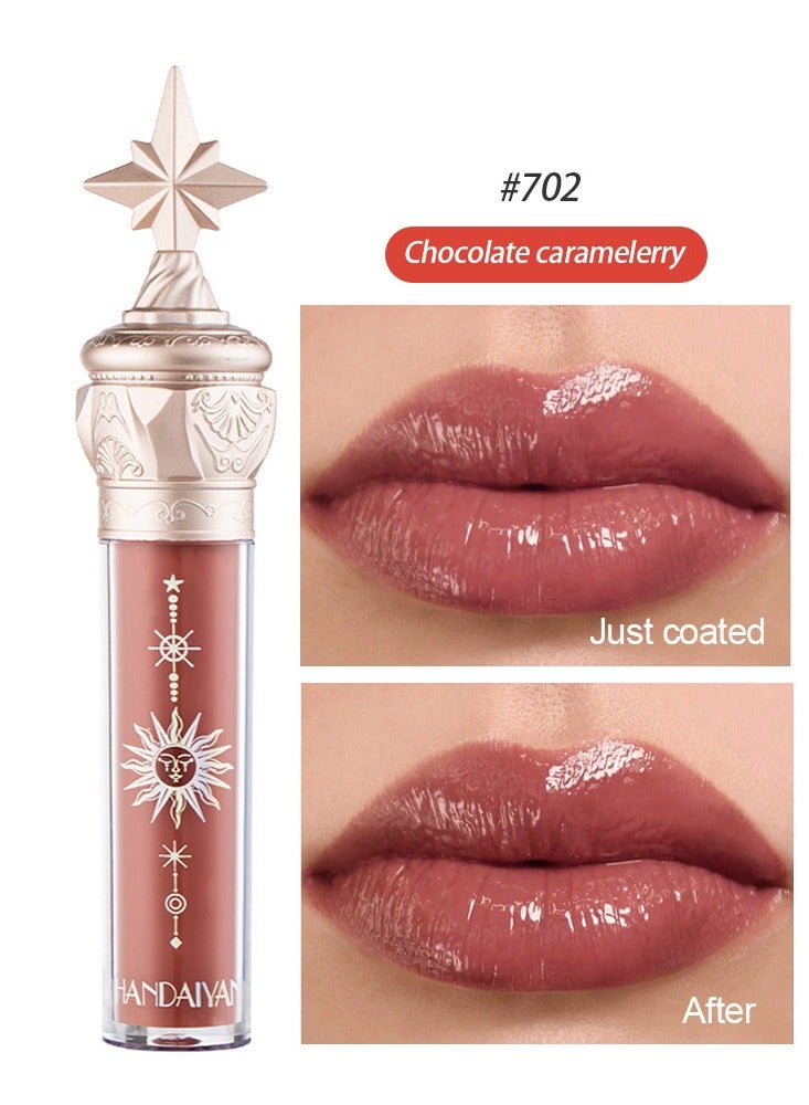 هاندايان أحمر شفاه سائل غير لامع مكياج للنساء، مخملي يدوم طويلاً، مقاوم للماء، لون مصبوغ بدرجة عالية، سريع الجفاف، مقاوم للتلطخ، يغذي، يرطب، فائق النعومة - Image 2