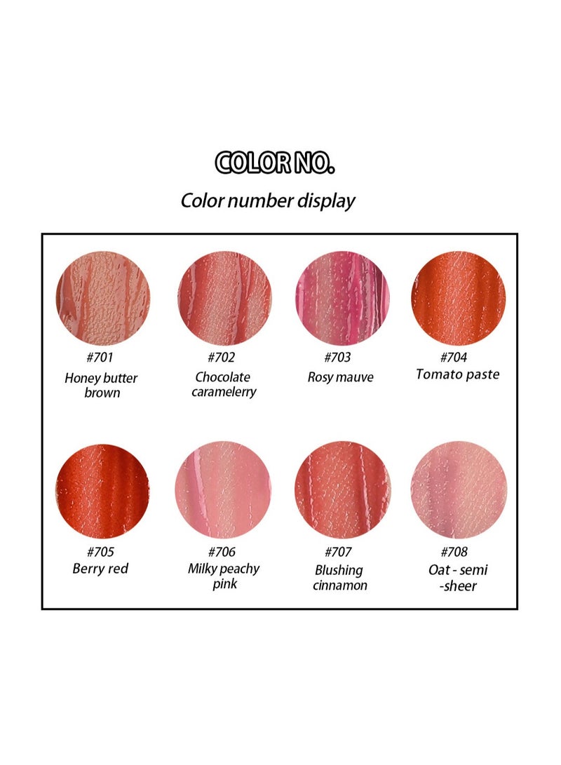 هاندايان أحمر شفاه سائل غير لامع مكياج للنساء، مخملي يدوم طويلاً، مقاوم للماء، لون مصبوغ بدرجة عالية، سريع الجفاف، مقاوم للتلطخ، يغذي، يرطب، فائق النعومة - Image 3