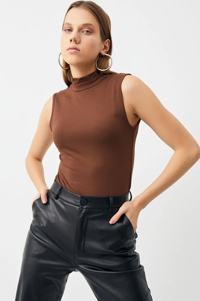 بيبانتولون BIPANTOLON Women's 3-Pack Ribbed Half Turtleneck Bodysuits