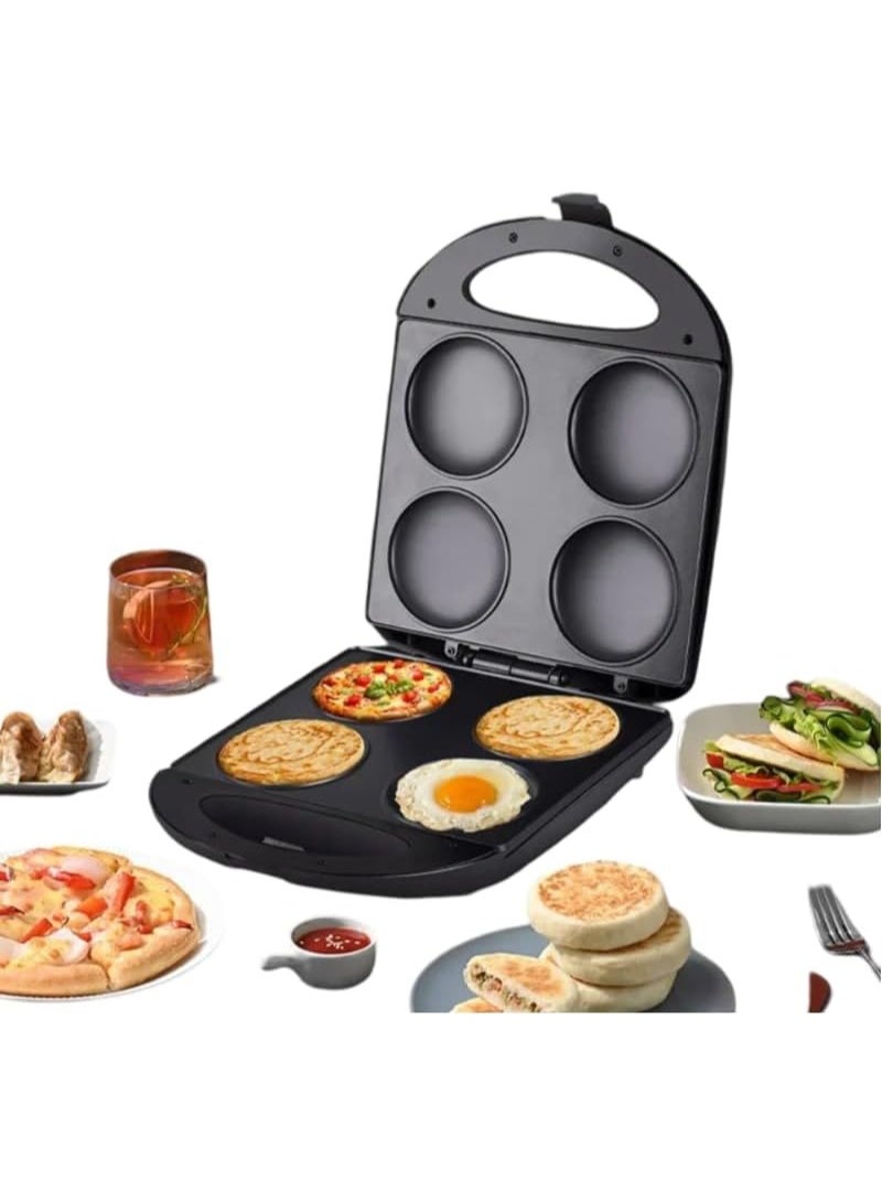 سوكاني صانعة الفطائر سوكاني ١٤٠٠ واط - صانعة فطائر وكريب كهربائية غير لاصقة، لون أسود (SK-822) - Image 1