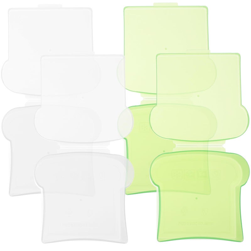 4Pcs Green Portable Bread Storage Boxes with Sealed Lids for Kitchen Camping Food Fresh Keeping - Image 2