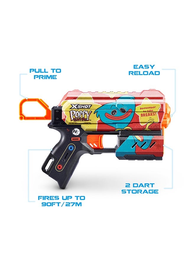 X-Shot Skins Flux 8 Darts Poppy Playtime S1 Timeout - Action Aiming Game For Kids, Teen, Adults Boys & Girls, Outdoor Holiday Activities, Gifts For Kids Ages 8+ - Image 4