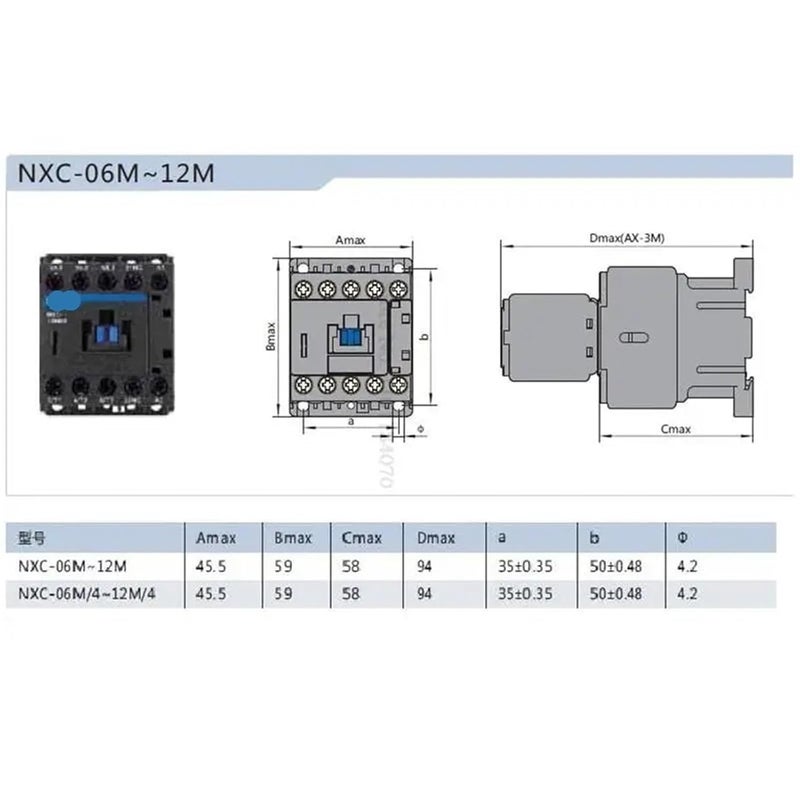 NXC 06M01 AC Contactor 24V Normally Closed 6A 1NC Replace NC6 0601 0901 AC220V 380V - Image 3
