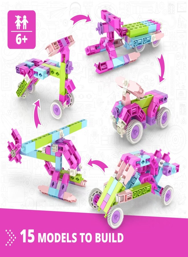 Engino STEM Girls Building Toys, 15 Model Set, Engineering Kit for Ages 6+, Construction Toys, STEM Projects for Young Inventors, Gifts for Girls - Image 2