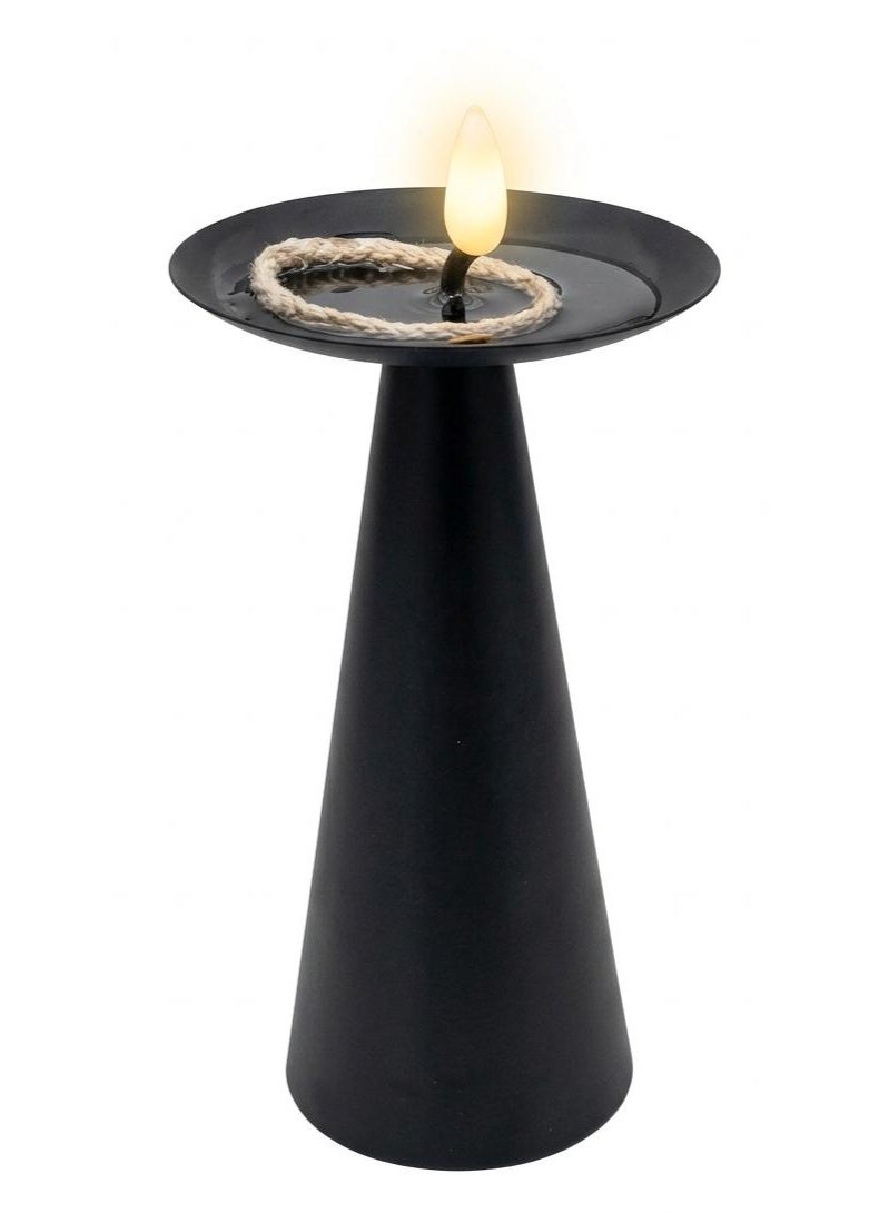 AKDC Metal LED Candle Light – Black | 16×9 cm - Image 2
