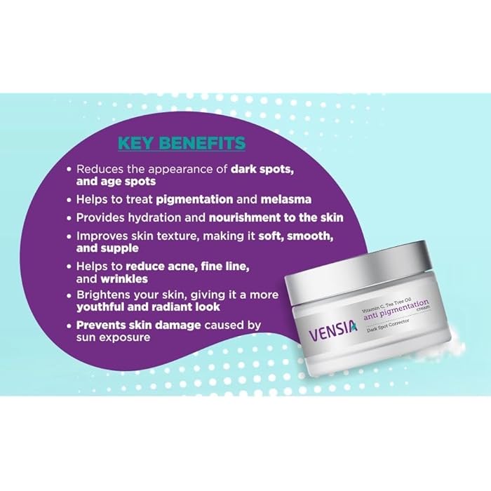 VENSIA Anti Pigmentation Cream | Removes Dark spots, Fine Lines, Wrinkles & Ageing Spots Suitable for Women/Men - All Skin Types - 30 gm| Even Skin Tone - Pigmentation removal - Image 2