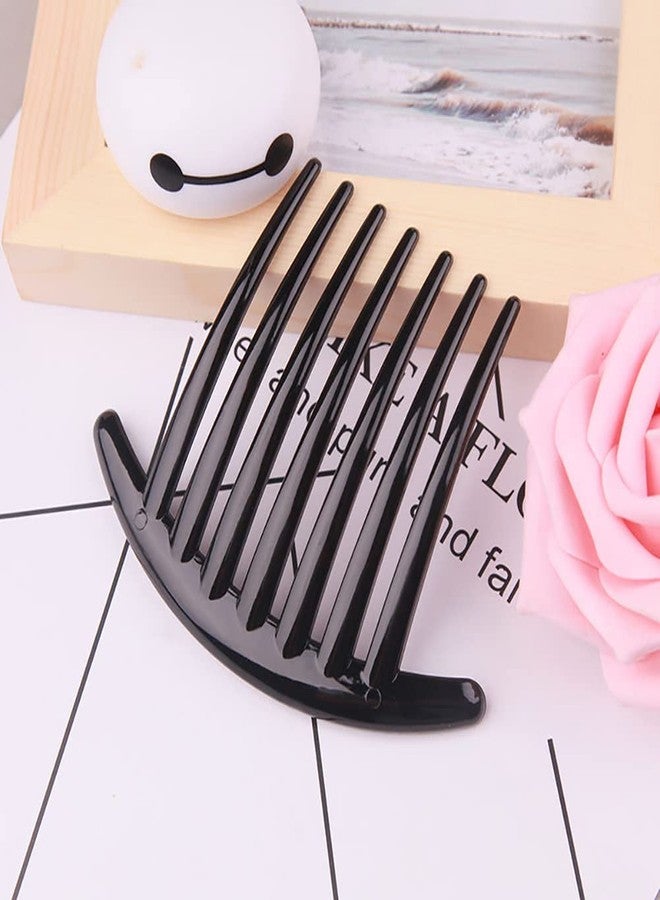 ccHuDE 6 Pcs Plastic Hair Side Combs French Twist Comb Tortoise Side Comb Hair Clip Comb Accessories with Seven Teeth for Women Girls - Image 3