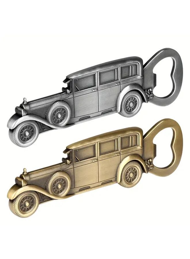 فتاحة زجاجات على شكل سيارة كلاسيكية - أدوات بار متينة من المعدن بلون مسدس - Image 2