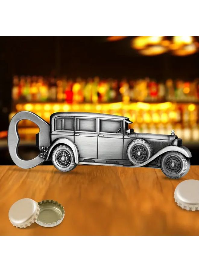 فتاحة زجاجات على شكل سيارة كلاسيكية - أدوات بار متينة من المعدن بلون مسدس - Image 5