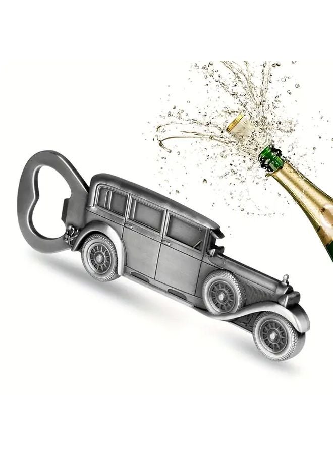 فتاحة زجاجات على شكل سيارة كلاسيكية - أدوات بار متينة من المعدن بلون مسدس - Image 1
