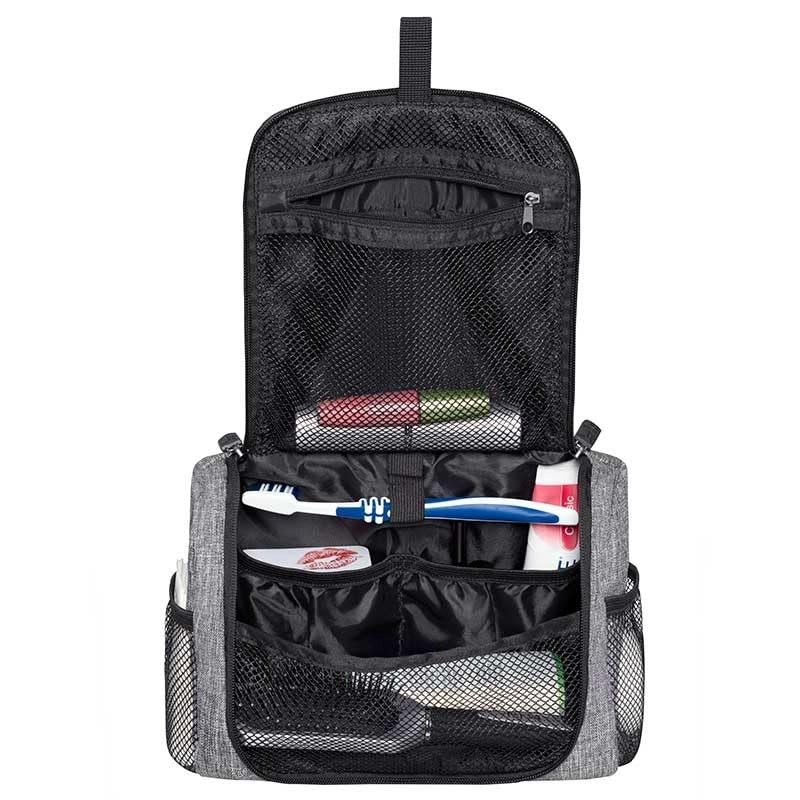 RABBONIX Polyester Cosmetic Makeup Organizer Toiletry Bag for Women & Men | Color Grey | Pack of 01, Travel - Image 2