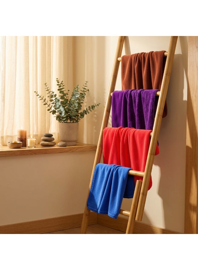 أنجاد منشفة سيارة ناعمة من Microfiber، مجموعة من 4 قطع بحجم 40x40، متعددة الأغراض وألوان متعددة، للتجفيف والمسح والتنظيف في المنزل، مجموعة من 4 قطع - Image 4