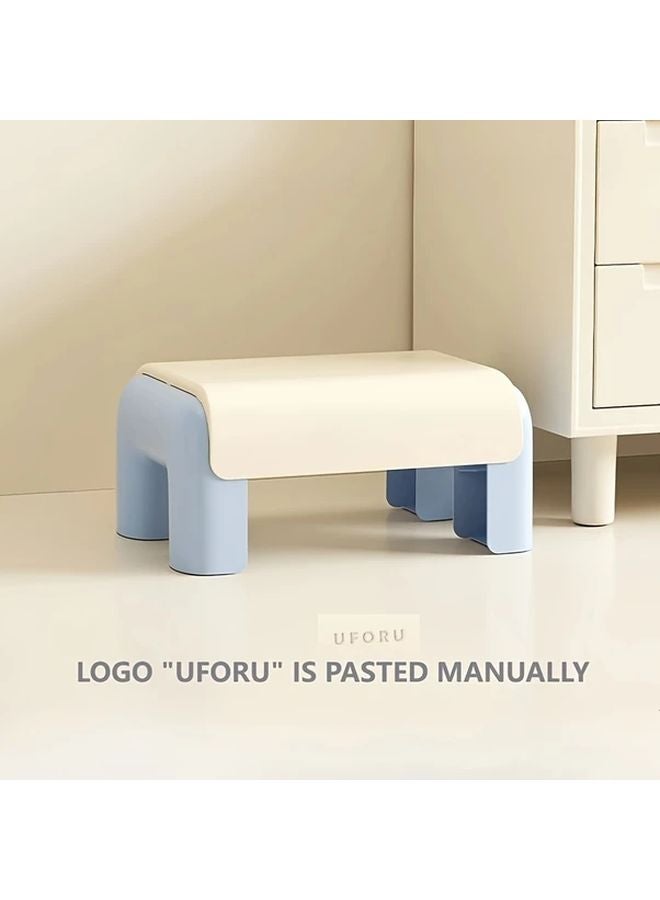 سلة الفقاعات، قطار الألوان، كرسي خطوة بتصميم، مسند قدم تخزين بلاستيكي غير قابل للانزلاق مقاس 27 بوصة - Image 1