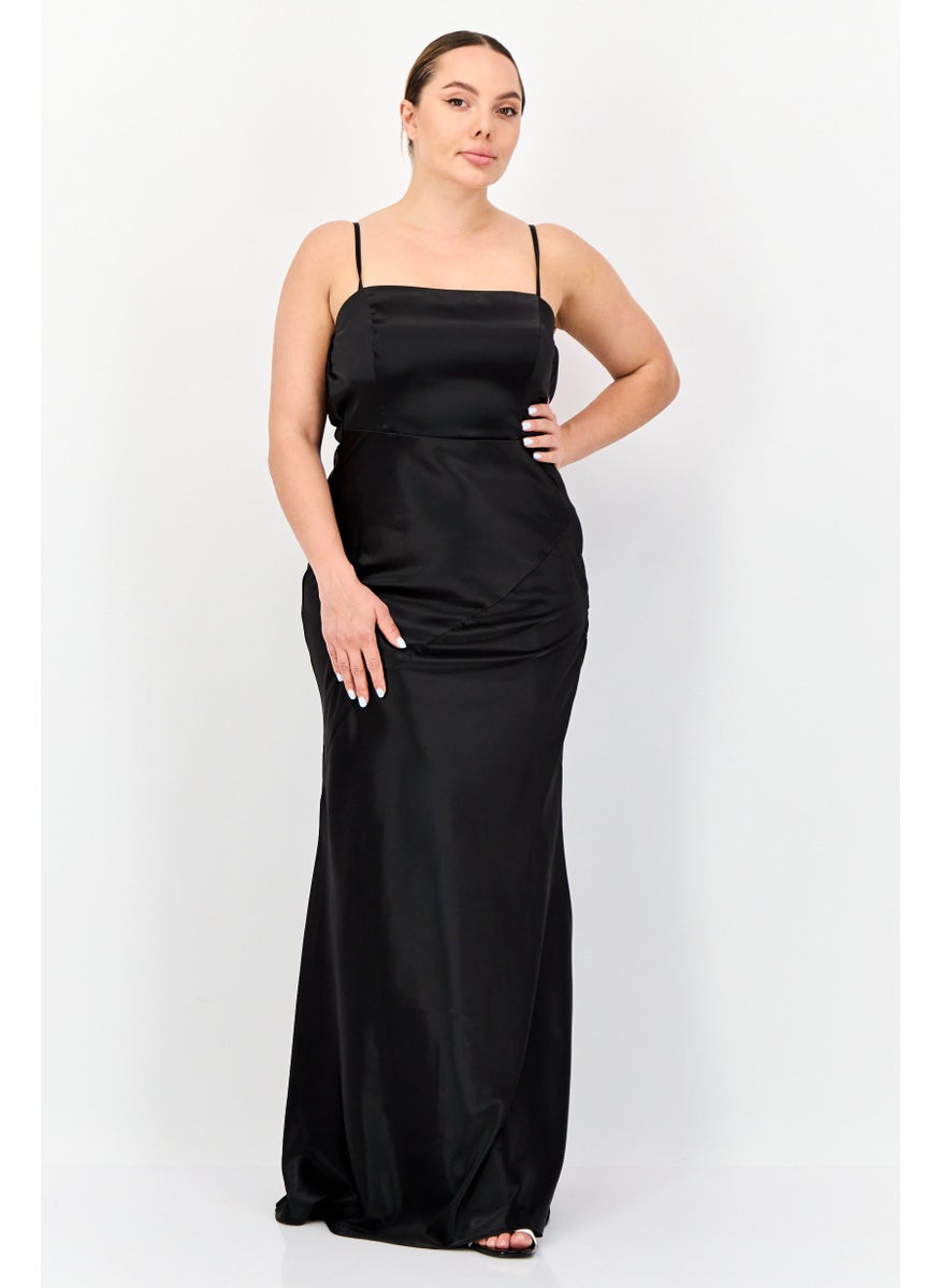 Lulus Women Plain Maxi Dress, Black  - Image 1