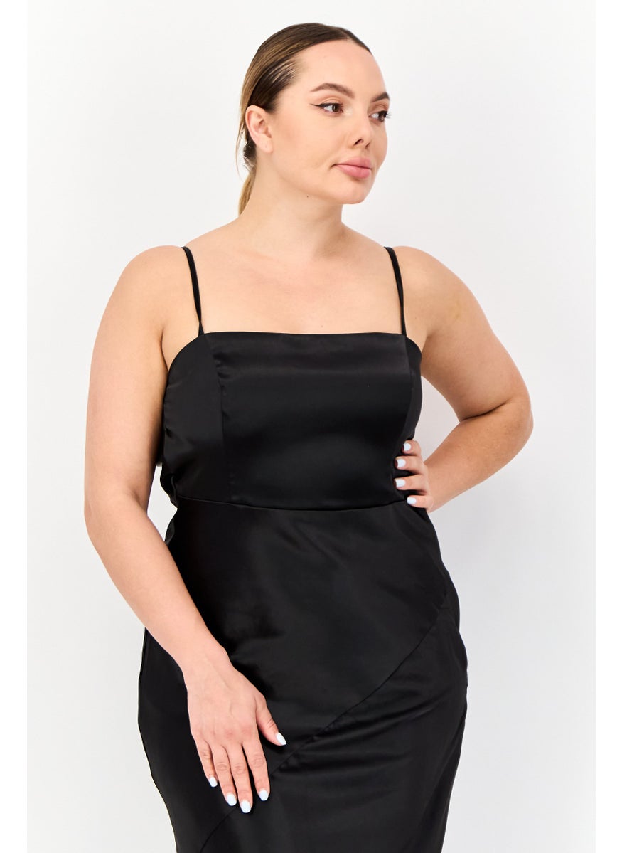 Lulus Women Plain Maxi Dress, Black  - Image 2