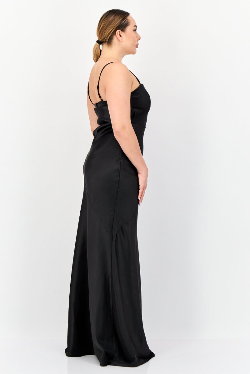 Lulus Women Plain Maxi Dress, Black - Image 4