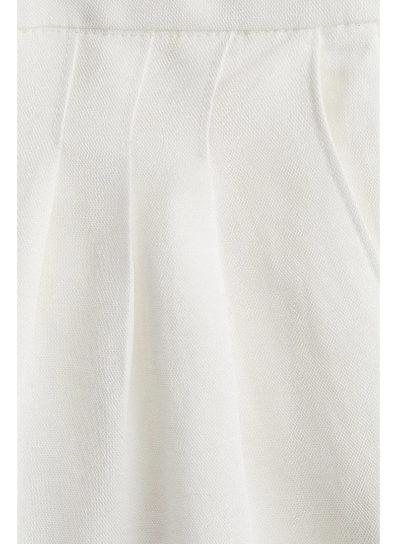 H&M Wide linen-blend trousers