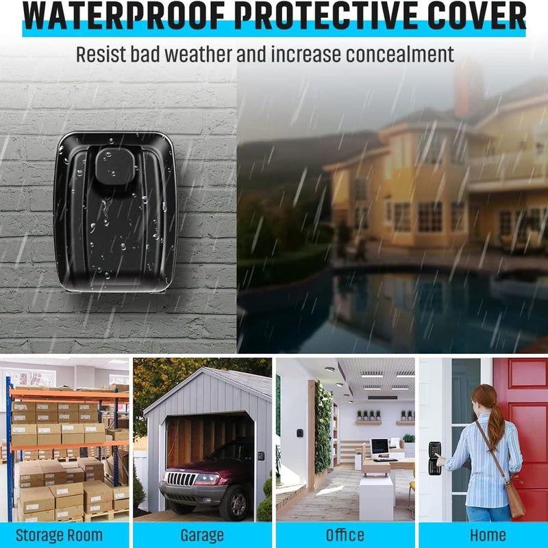 جويز صندوق قفل المفاتيح، صندوق قفل قوي مقاوم للماء للمفاتيح مع رمز لمفاتيح المنزل، صندوق قفل أمان قابل لإعادة الضبط برمز مركب مكون من 12 رقمًا للمنزل والمكتب والجراج والشقق لتخزين المفاتيح الاحتياطية - Image 3