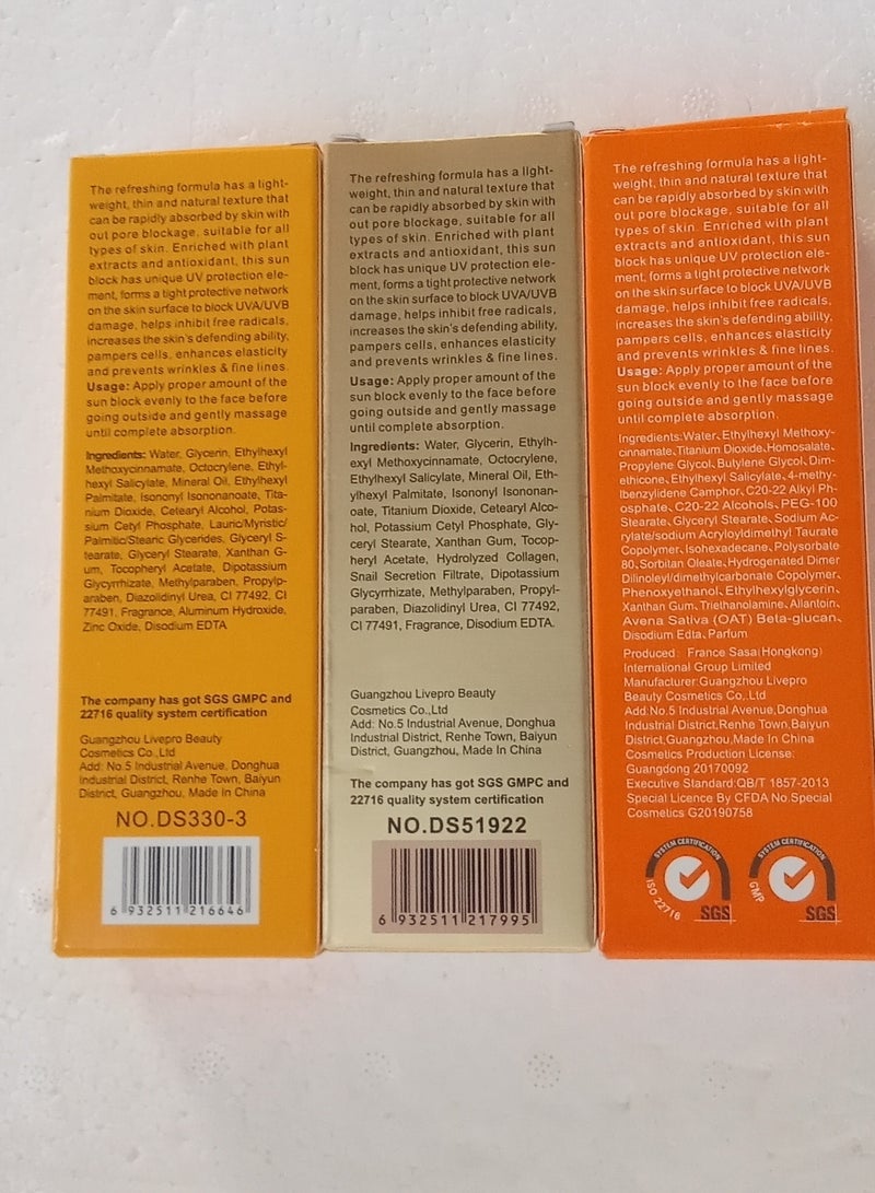 Disaar A set of 3 Sunscreens for Healthy and Smooth Skin, 3 x 50 g - Image 2