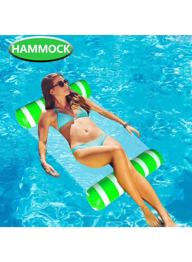 BLOFUN 2 Pack Water Swimming Pool Float Hammock,Pool Float Lounger,Water Hammock Lounger, Swimming Floating Bed Hammock,Comfortable Inflatable Swimming Pools Lounger, for Adults Vacation Fun and Rest - Image 2