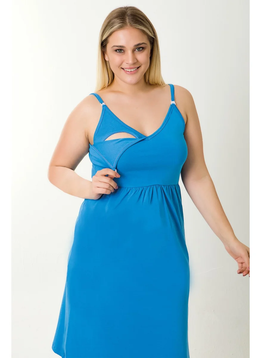 Parlingerie Maternity Nightgown with Rope Strap Blue