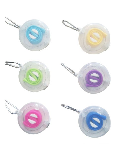 Folding Straw Creative Silicone Portable in  Storage Box