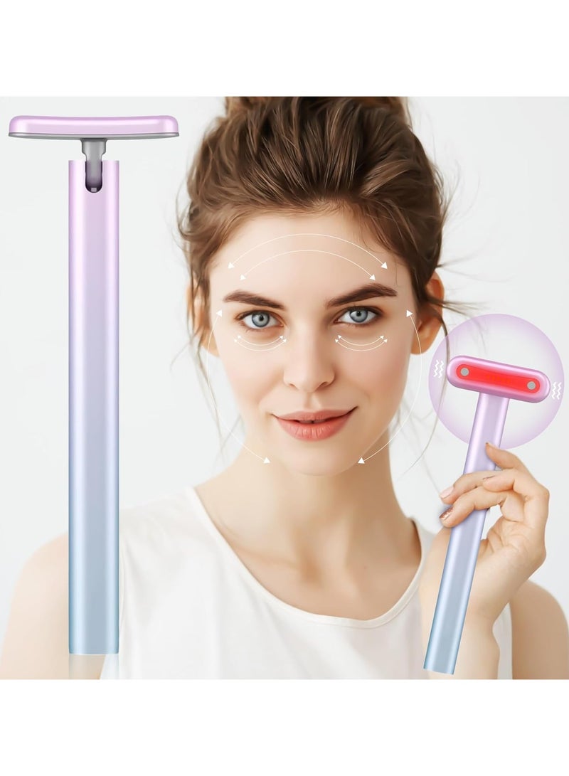 general Red Light Therapy for Face,4-in-1 Facial Wand LED Light Therapy Eye Device with Facial Massager Microcurrent Hot Compress for Anti-Aging and Wrinkless Skin Care at Home - Image 2