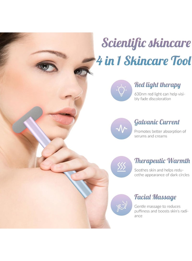 general Red Light Therapy for Face,4-in-1 Facial Wand LED Light Therapy Eye Device with Facial Massager Microcurrent Hot Compress for Anti-Aging and Wrinkless Skin Care at Home - Image 3