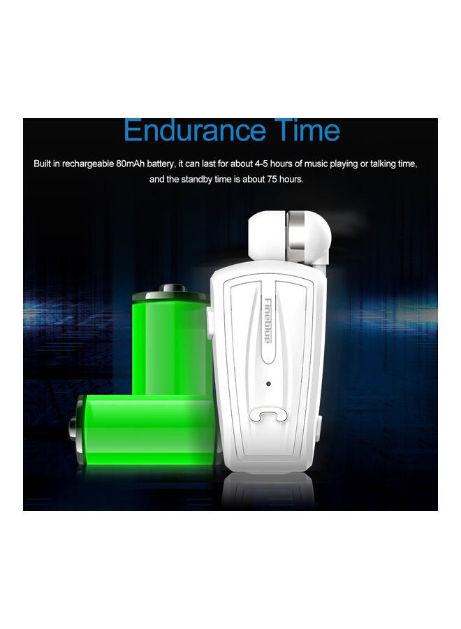 NIBEMINENT F-V6 Bluetooth 4.0 Wireless In-Ear Headphones With Mic White - Image 2