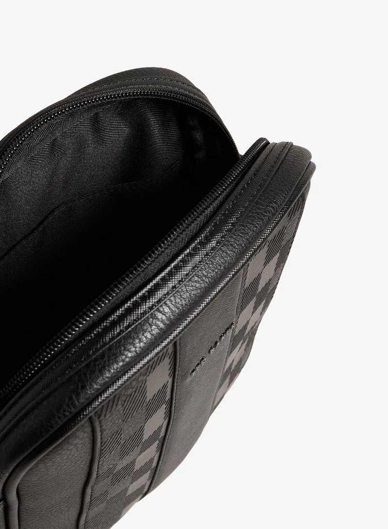 Ted Baker  House Check PU Flight Bag for Men | Best Price UAE