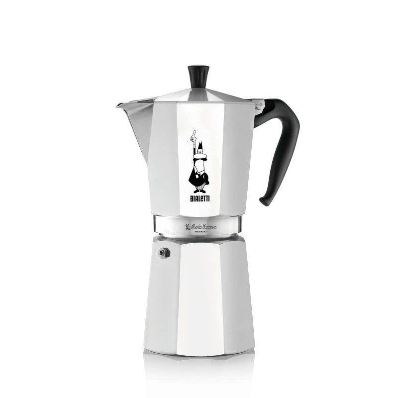 Bialetti - Moka Express: Iconic Stovetop Espresso Maker, Makes Real Italian Coffee, Moka Pot 12 Cups (22.6 Oz - 670 Ml), Aluminum, Silver - Image 1
