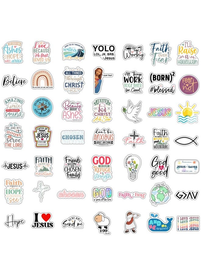 Krazy4K 100 Pack Inspiring Christian Stickers For Water Bottles Laptops Phone Cases Planners Journaling Scrapbooks Waterproof Vinyl Religious Bible Verses For Kids Teens Girls And Boys (Faith)  - Image 5