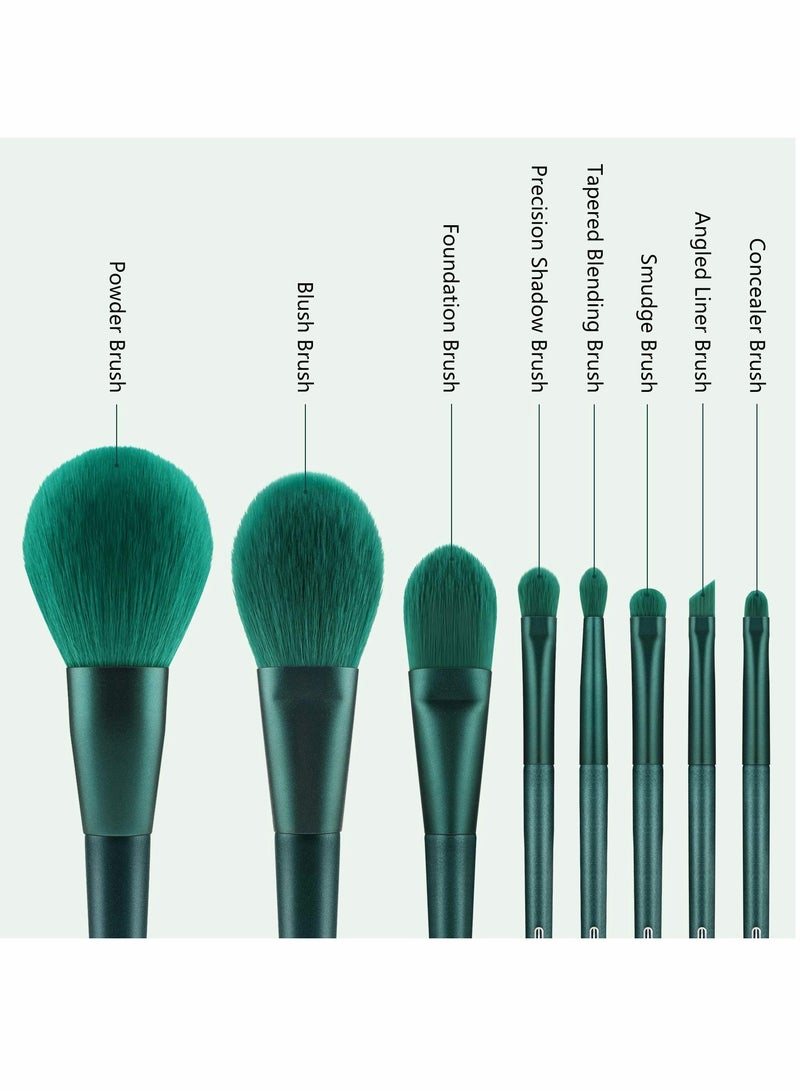 Excefore Makeup Brushes Sets,8pcs Professional Brush Synthetic Cosmetics Foundation Powder Concealers Blending Eye Shadows Face Makeup Tool - Image 4