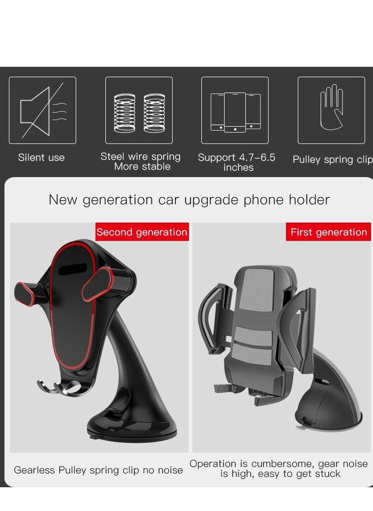 Yesido C53 Mobile Holder For Car/Office - Black - Image 4