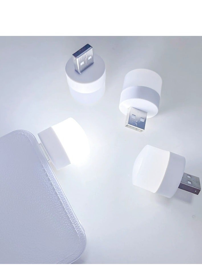 10 PCS LED Night Light Bulb USB Type White Colour New, Car USB Night Light, LED Toilet Light, Nite Light Bulb Baby, Bright Night Light for Kids bedroom, Usb Mini Light LED White Light and Yellow Light  - Image 3