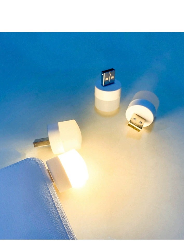 10 PCS LED Night Light Bulb USB Type White Colour New, Car USB Night Light, LED Toilet Light, Nite Light Bulb Baby, Bright Night Light for Kids bedroom, Usb Mini Light LED White Light and Yellow Light  - Image 4