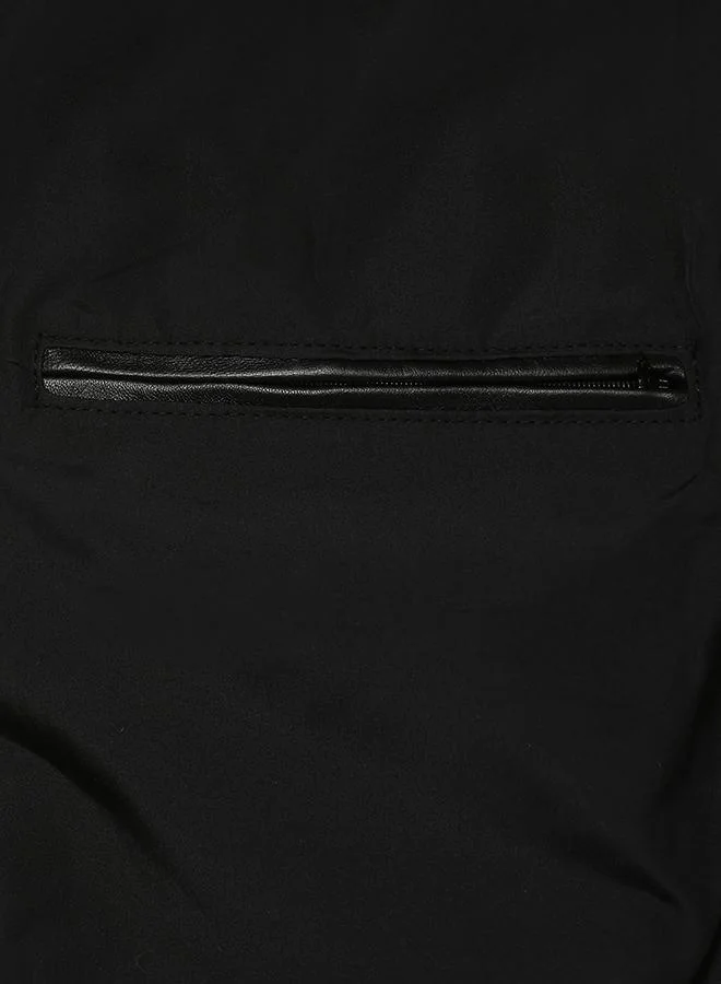 Felix Hardy Black Genuine Leather Black Hoody Jacket for Men | Best Price UAE