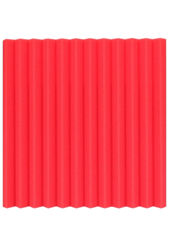 12-Piece Recording Studio Soundproof Wedge Foam Red/Black  - Image 5
