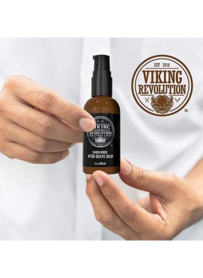 Viking Revolution - Luxury After-Shave Balm For Men - Premium After-Shave Lotion - Soothes And Moisturizes Face After Shaving - Eliminates Razor Burn For A Silky Smooth Finish - Sandalwood Scent - Image 1
