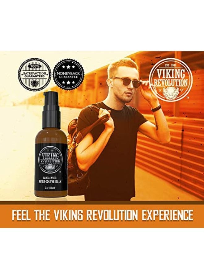 Viking Revolution - Luxury After-Shave Balm For Men - Premium After-Shave Lotion - Soothes And Moisturizes Face After Shaving - Eliminates Razor Burn For A Silky Smooth Finish - Sandalwood Scent - Image 1