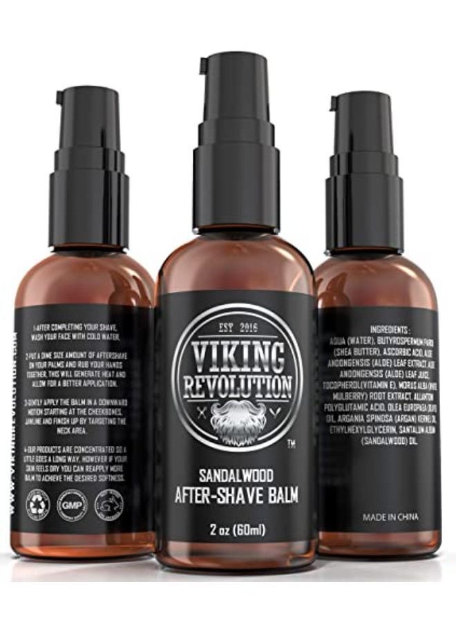 Viking Revolution - Luxury After-Shave Balm For Men - Premium After-Shave Lotion - Soothes And Moisturizes Face After Shaving - Eliminates Razor Burn For A Silky Smooth Finish - Sandalwood Scent - Image 1