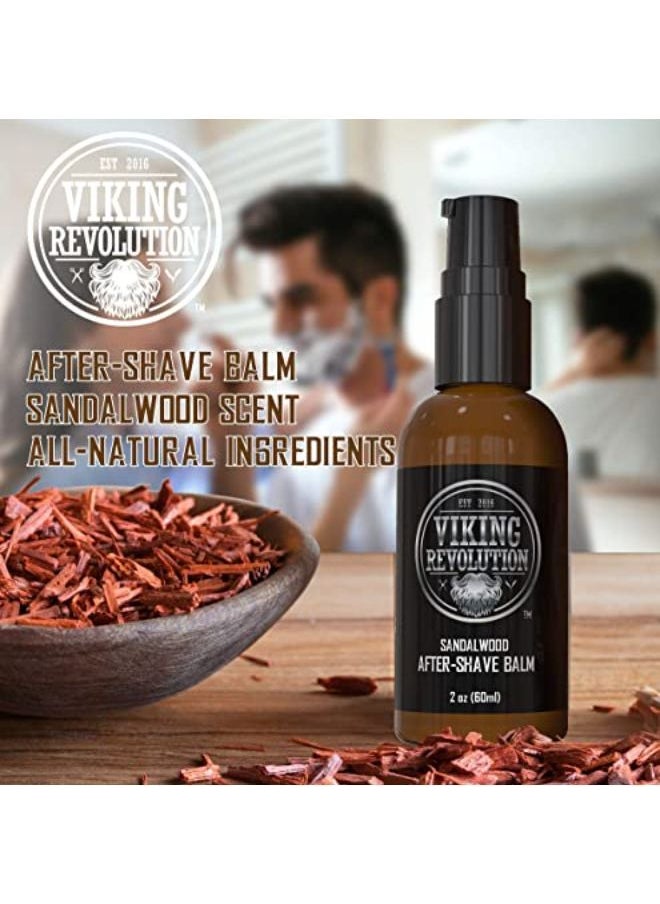 Viking Revolution - Luxury After-Shave Balm For Men - Premium After-Shave Lotion - Soothes And Moisturizes Face After Shaving - Eliminates Razor Burn For A Silky Smooth Finish - Sandalwood Scent - Image 1