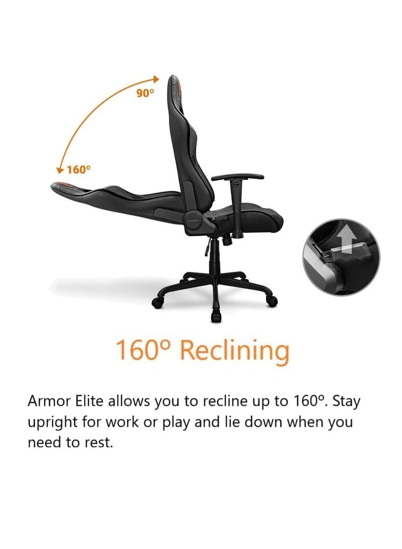 Cougar Armor Elite Eva Gaming Chair – Pink Ergonomic Reclining Chair with 2D Armrests, Head & Lumbar Support, Steel Frame & Premium PVC Leather - Image 4