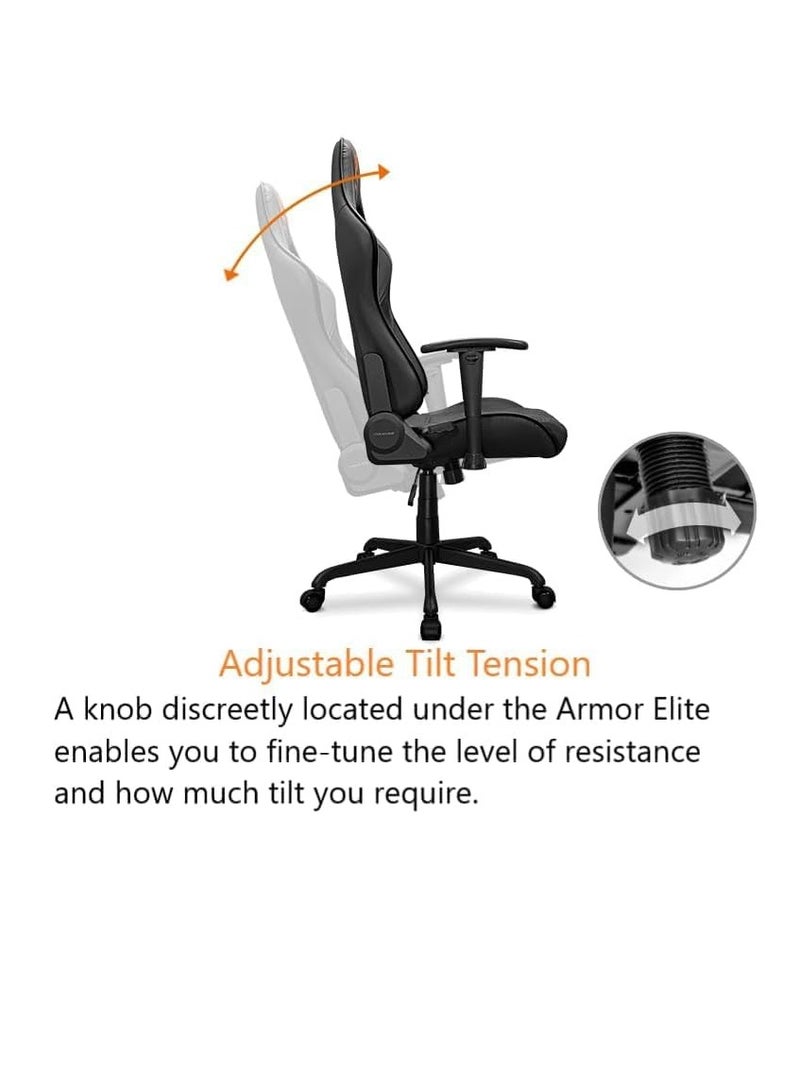 Cougar Armor Elite Eva Gaming Chair – Pink Ergonomic Reclining Chair with 2D Armrests, Head & Lumbar Support, Steel Frame & Premium PVC Leather - Image 5