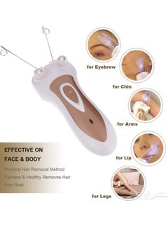 GEEPAS Geepas GLS8690 Rechargeable Ladies Epilator 1.5 W - Ideal for All Types of Skin, Electric Body Facial Hair Remover, Cotton Thread Epilator  - Image 2